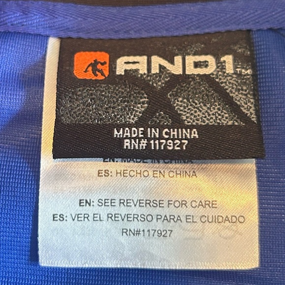 And 1 blue and black zipper sweat jacket size L - Picture 5 of 7